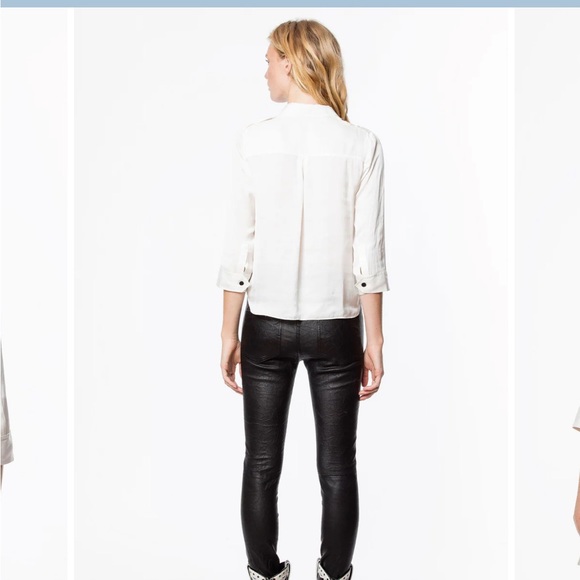 ZADIG & VOLTAIRE - Toast Satin Judo Button-Up Shirt - Picture 4 of 15